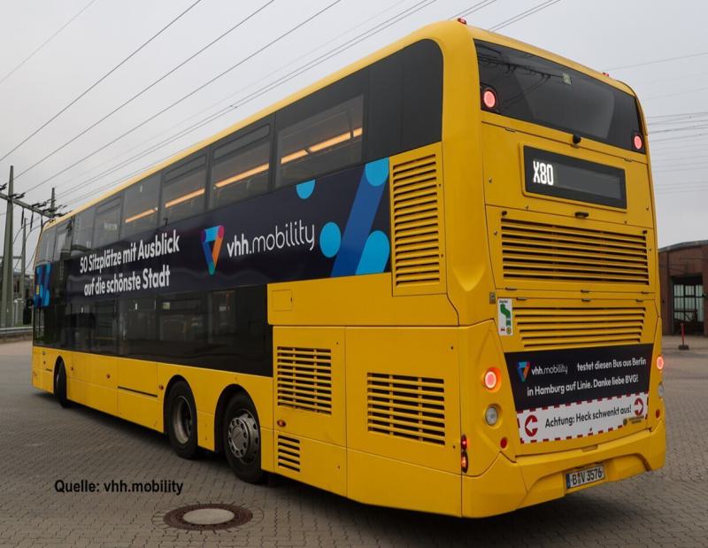 ADL VHH/BVG Linie X80 - Bf.  Bergedorf