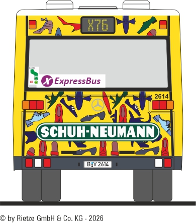 MB O405 GN - BVG Wagen 2614 Linie X76 · Walther-Schreiber-Platz MB O405 GN - BVG Wagen 2614 Linie X76 · Walther-Schreiber-Platz